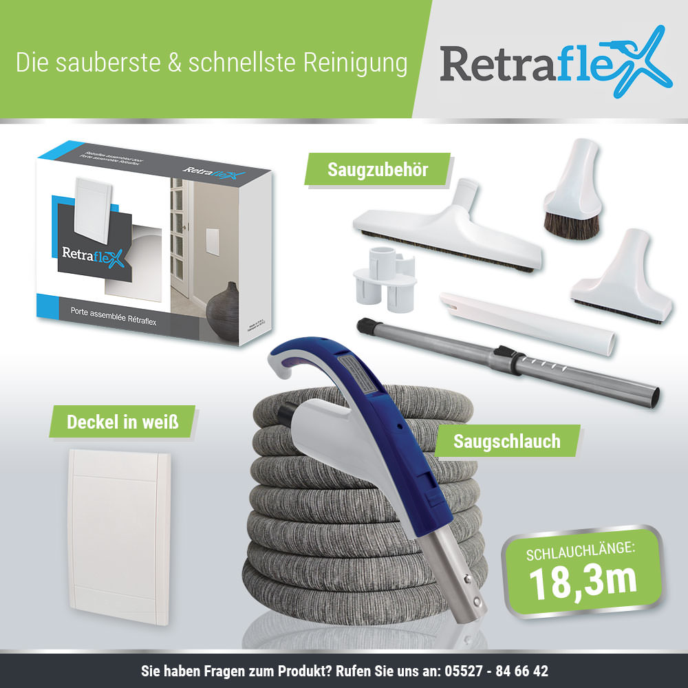 Retraflex Zubehör-Set 18,3m mit Schlauchüberzug